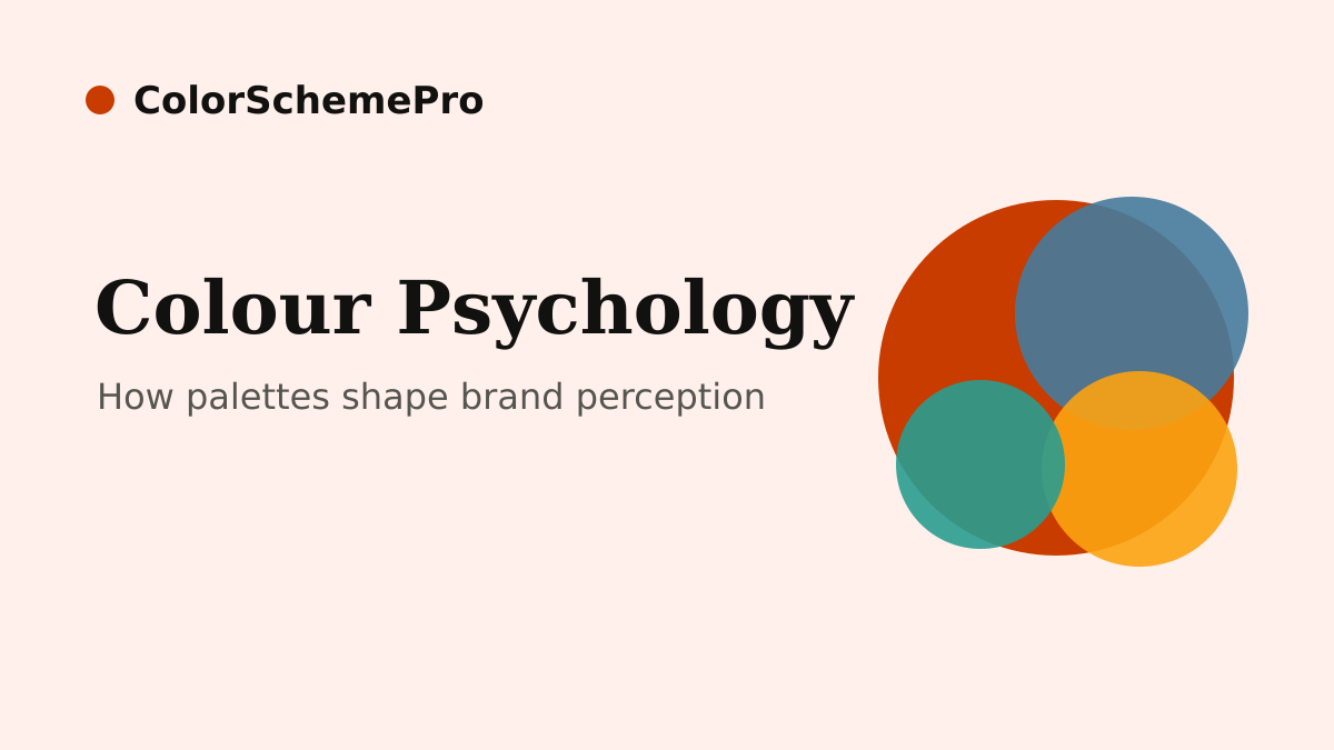 Colour psychology in branding illustrated with overlapping coloured circles